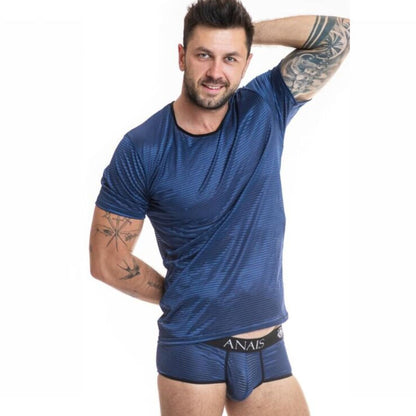 Anais Men - Naval - Herren-Shirt mit Streifen