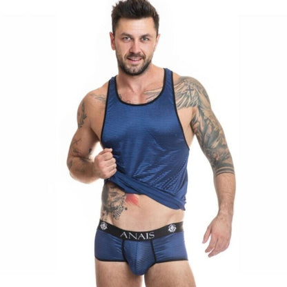 Anais Men - Naval - Herren-Tanktop mit Streifen