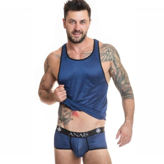 Anais Men - Naval - Herren-Tanktop mit Streifen