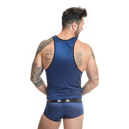 Anais Men - Naval - Herren-Tanktop mit Streifen