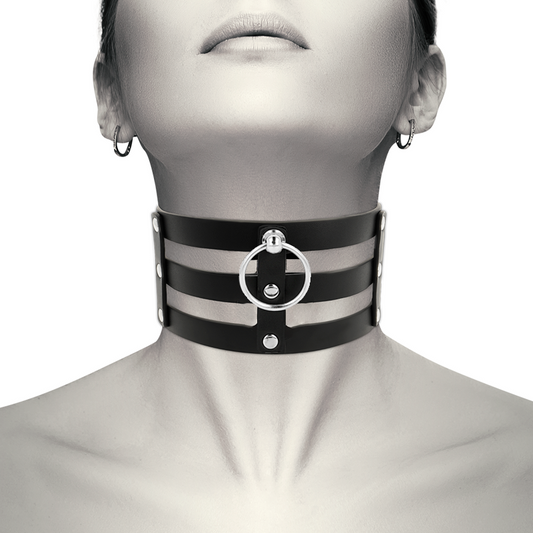 Coquette - Veganes Leder-Halsband im Fetisch-Stil