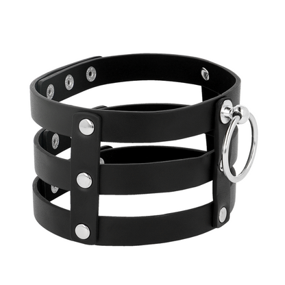 Coquette - Veganes Leder-Halsband im Fetisch-Stil