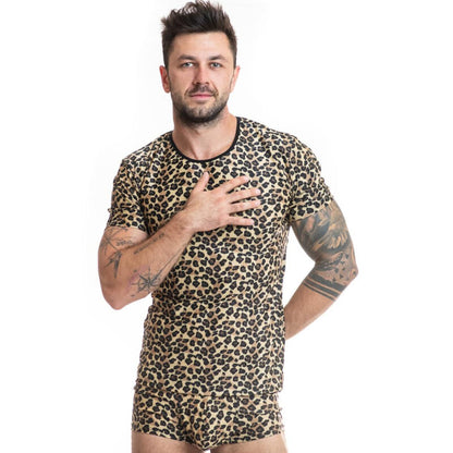 Anais Men - Mercury - Herren-Shirt mit Leo-Print