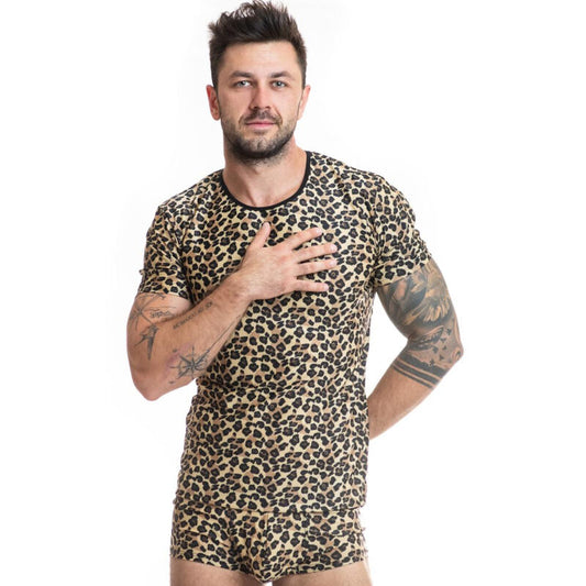 Anais Men - Mercury - Herren-Shirt mit Leo-Print