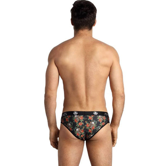 Anais Men - Power - Herren-Slip mit floralem Skull-Muster