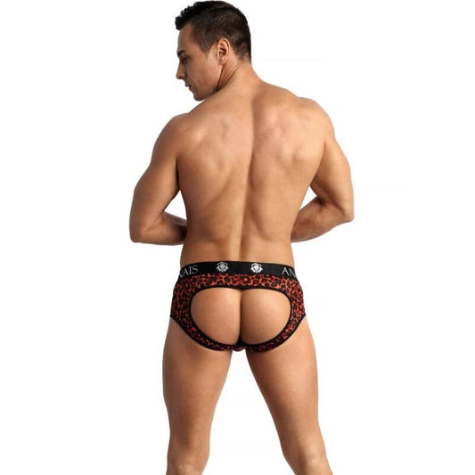 Anais Men - Ares - Herren-Jock Brief im Wetlook mit  Netzstoff