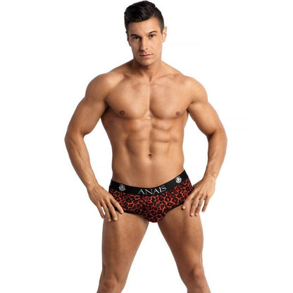 Anais Men - Ares - Herren-Jock Brief im Wetlook mit  Netzstoff