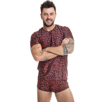 Anais Men - Tribal - Herren-Shirt mit Leo-Print