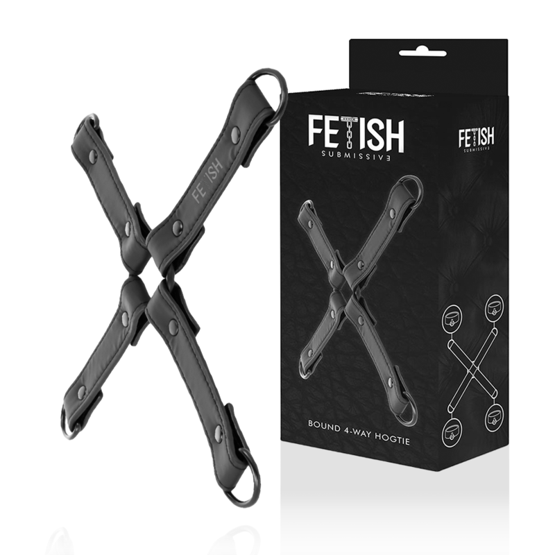 Fetish Submissive - Handschellenverbindung aus veganem Leder