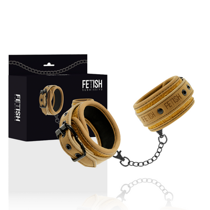 Fetish Submissive - Origin - Vegane Lederhandschellen mit Neoprenfutter