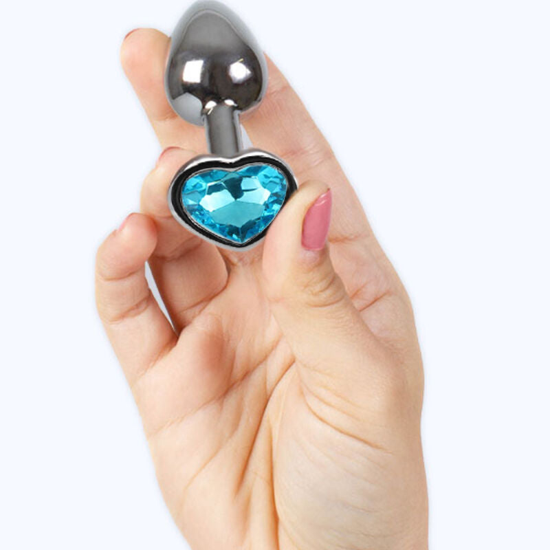 Secretplay - Blaues Herz - Analplug aus Metall