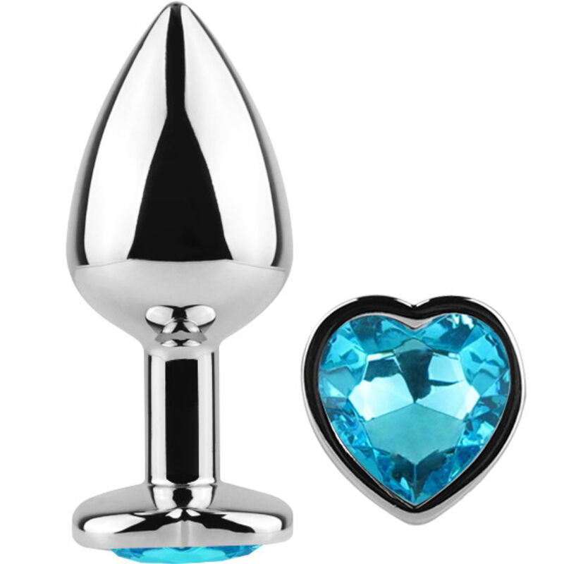 Secretplay - Blaues Herz - Analplug aus Metall