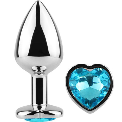 Secretplay - Blaues Herz - Analplug aus Metall