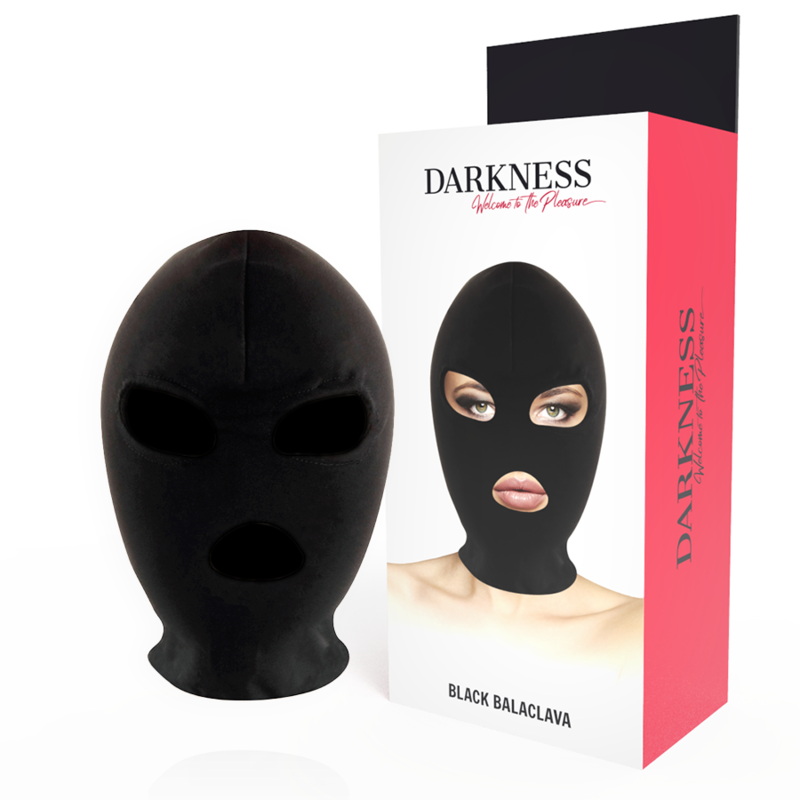 Darkness - Kopfmaske mit Augen und Mundöffnung