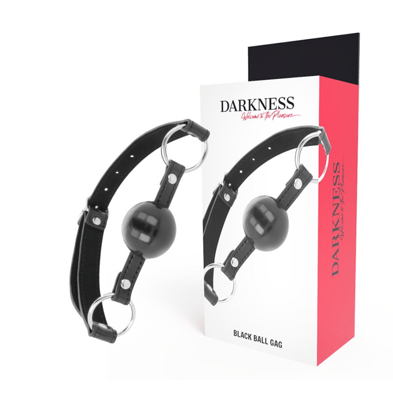 Darkness - Mundknebel - Gepolsterter Knebel mit Lederriemen