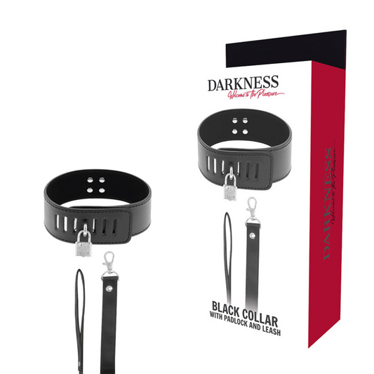 Darkness - BDSM-Halsband mit schwarzem Schloss