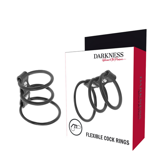 Darkness - Penis- und Hodenring – Unterstützung für längere Erektion