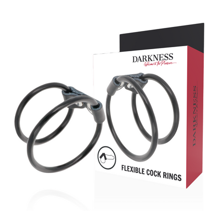 Darkness - Doppelter flexibler Penisring