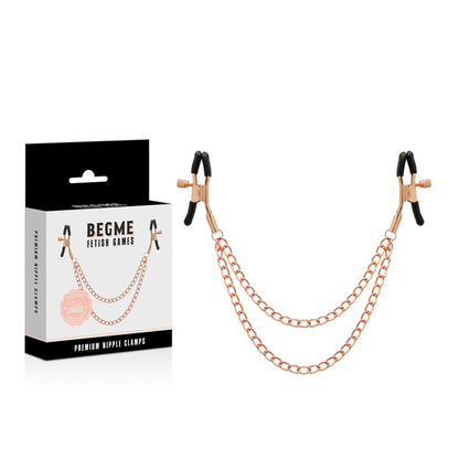 Begme - Nippelklemmen mit Metallkette - prickelnde Stimulation