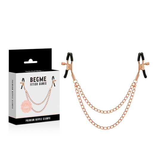 Begme - Nippelklemmen mit Metallkette - prickelnde Stimulation
