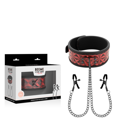 Begme - Nippelklemmen-Set mit Halsband - intensives Reizspiel