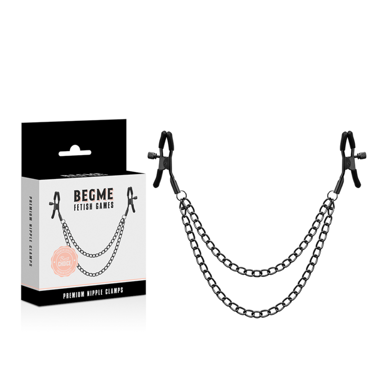 Begme - Nippelklemmen mit Metallkette - intensiver Lustreiz
