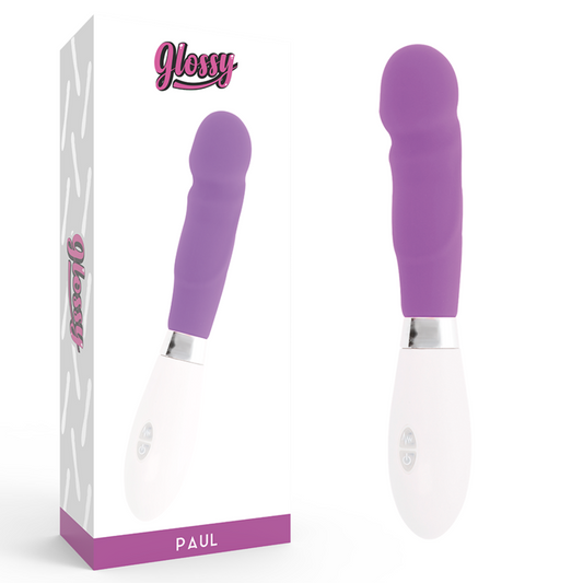 GLOSSY - Silikonvibrator mit abgerundeter Spitze