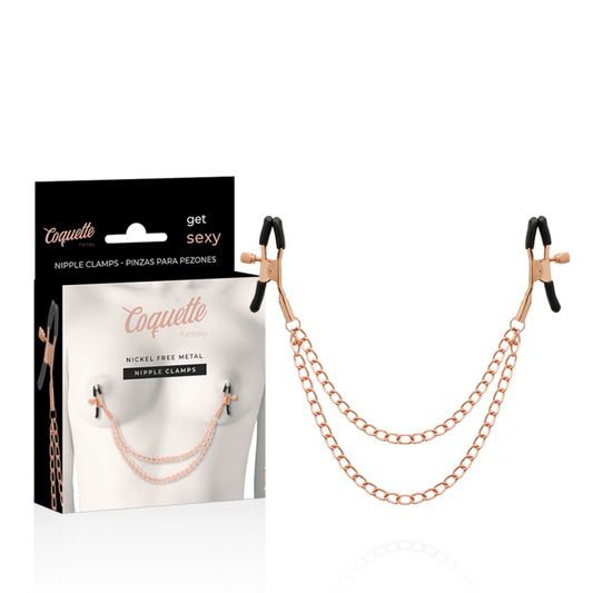 Coquette - Fantasy-Nippelclips aus Metall mit Kette