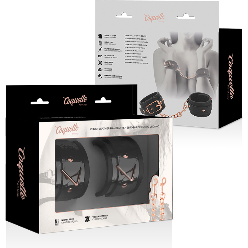 Coquette - Handschellen der Black Edition mit Neoprenfutter
