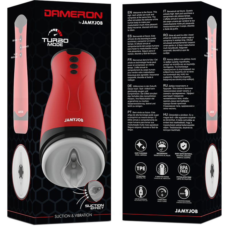 Jamyjob - Dameron - Saug- und Vibrationsmasturbator