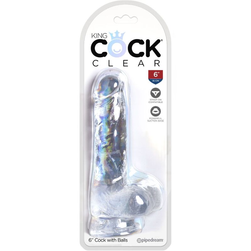King Cock - Clear - Realistischer Penis mit Eiern