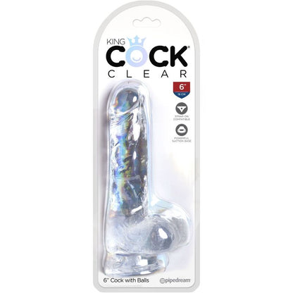King Cock - Clear - Realistischer Penis mit Eiern