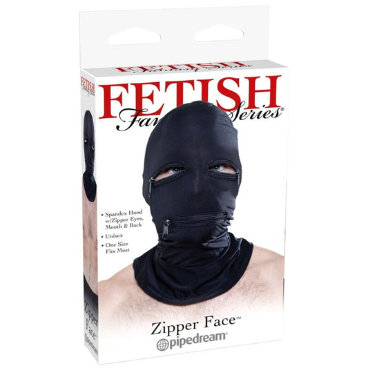 Fetish Fantasy - FFS Zipper Face Hood Black