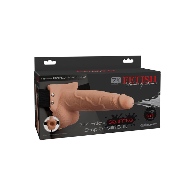 Fetish Fantasy - Hohler Naturdildo mit elastischem Strap-On