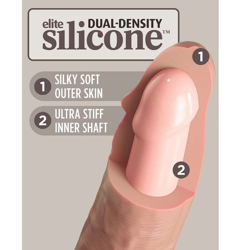 King Cock - Nine Inch - Realistischer Silikon-Dildo mit Vibration