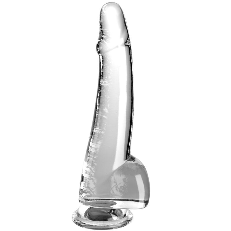 King Cock - Clear - Dildo mit Hoden