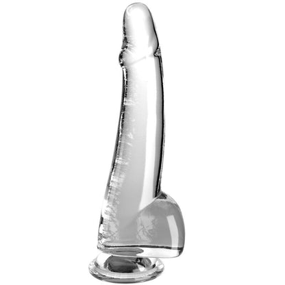 King Cock - Clear - Dildo mit Hoden