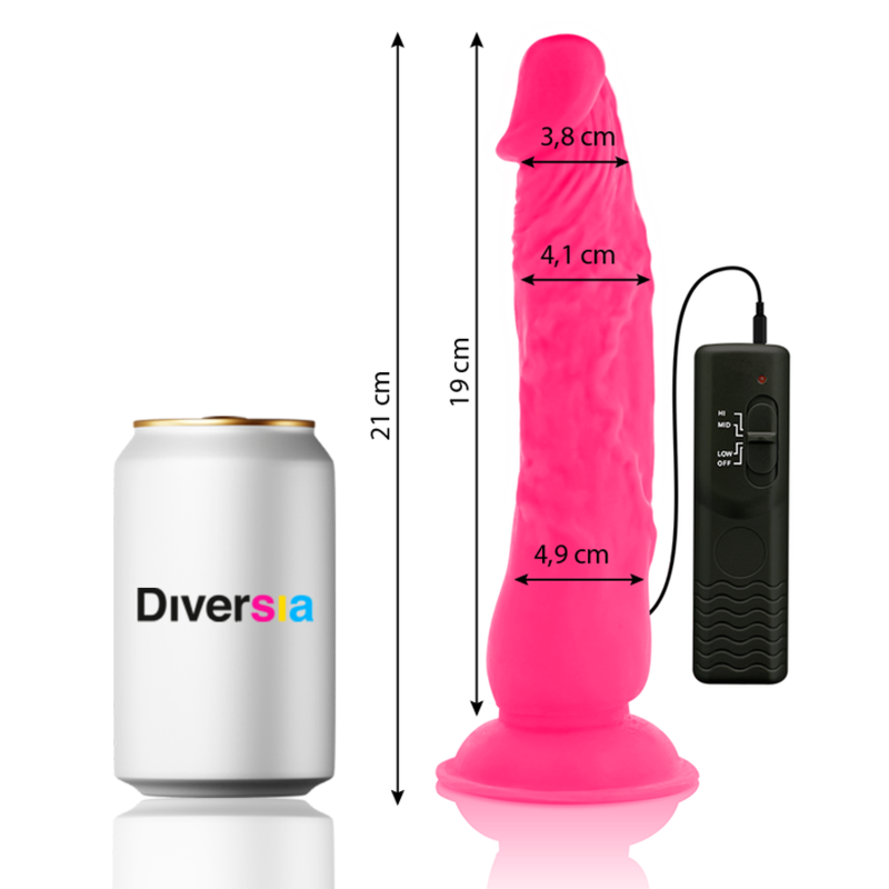Diversia - Vibro Dildo mit Saugnapf und Fernbedienung