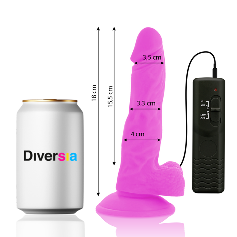 Diversia - Vibro Dildo mit Saugnapf und Fernbedienung