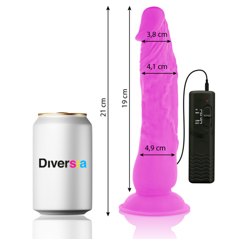 Diversia - Vibro Dildo mit Saugnapf und Fernbedienung