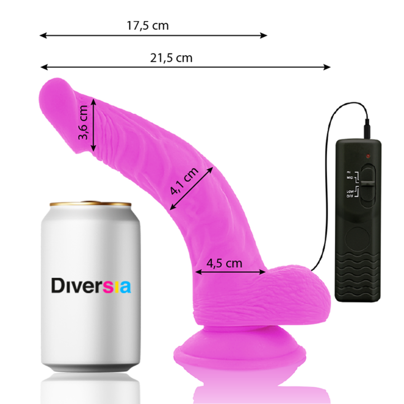 Diversia - Vibro Dildo mit Saugnapf und Fernbedienung
