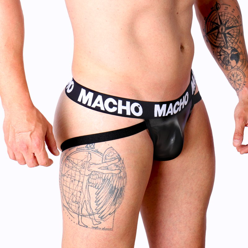 MacHo Underwear - Mx25nc Jock Schwarzes Leder