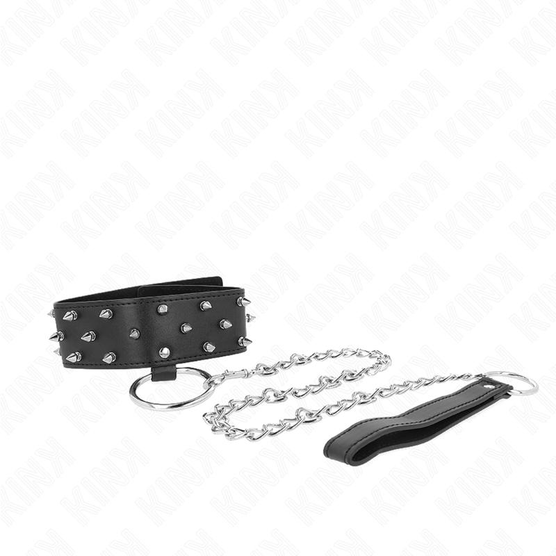 Kink - Halsband mit Leine und Nieten