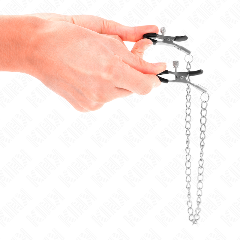 Kink - Dünne Kette mit Nippelklammern