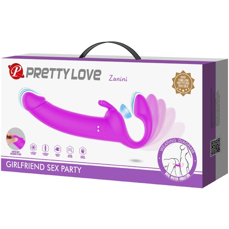 Pretty Love - Strapless Strap-On - Doppelvibrator