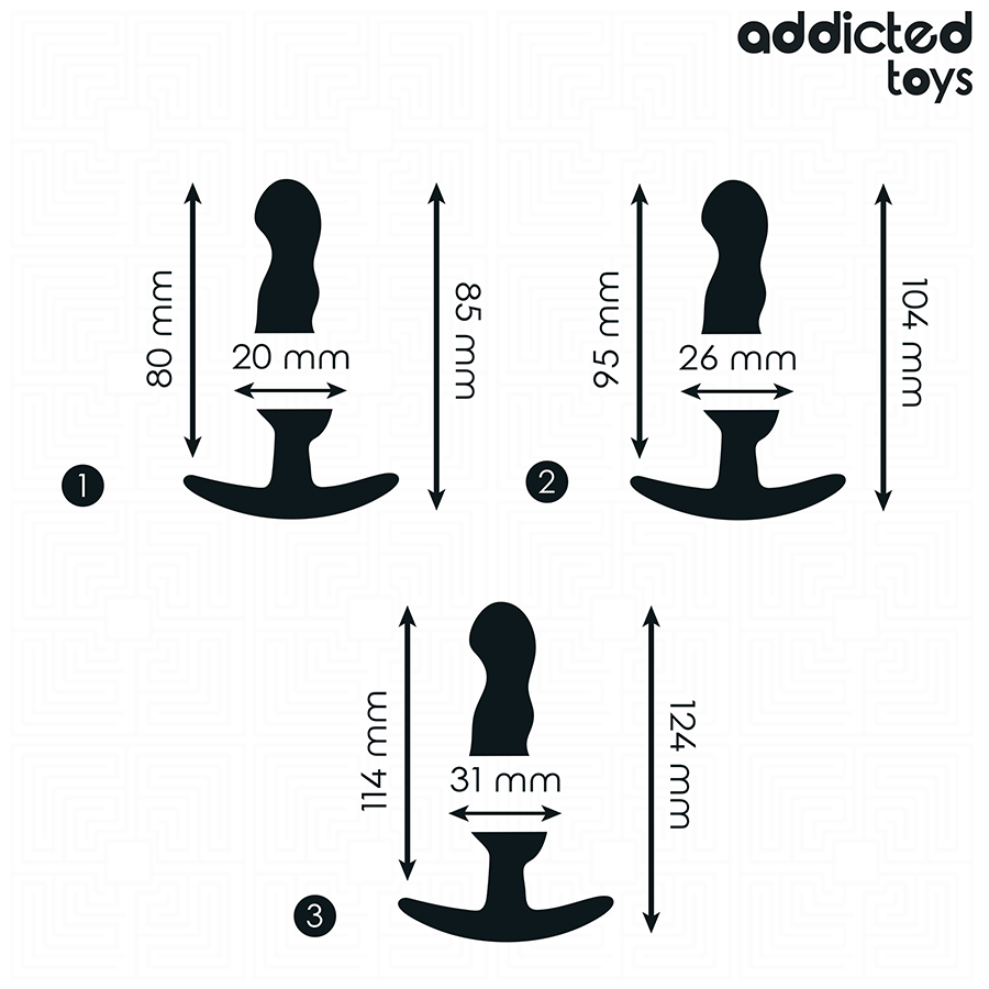 Addicted Toys - Kurviger Analplug aus Silikon Set