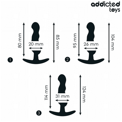 Addicted Toys - Kurviger Analplug aus Silikon Set