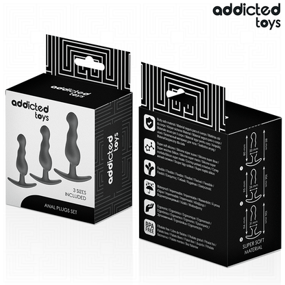 Addicted Toys - Kurviger Analplug aus Silikon Set