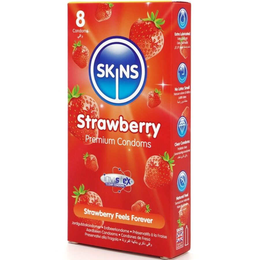 Skins - Erdbeere Premium-Kondome