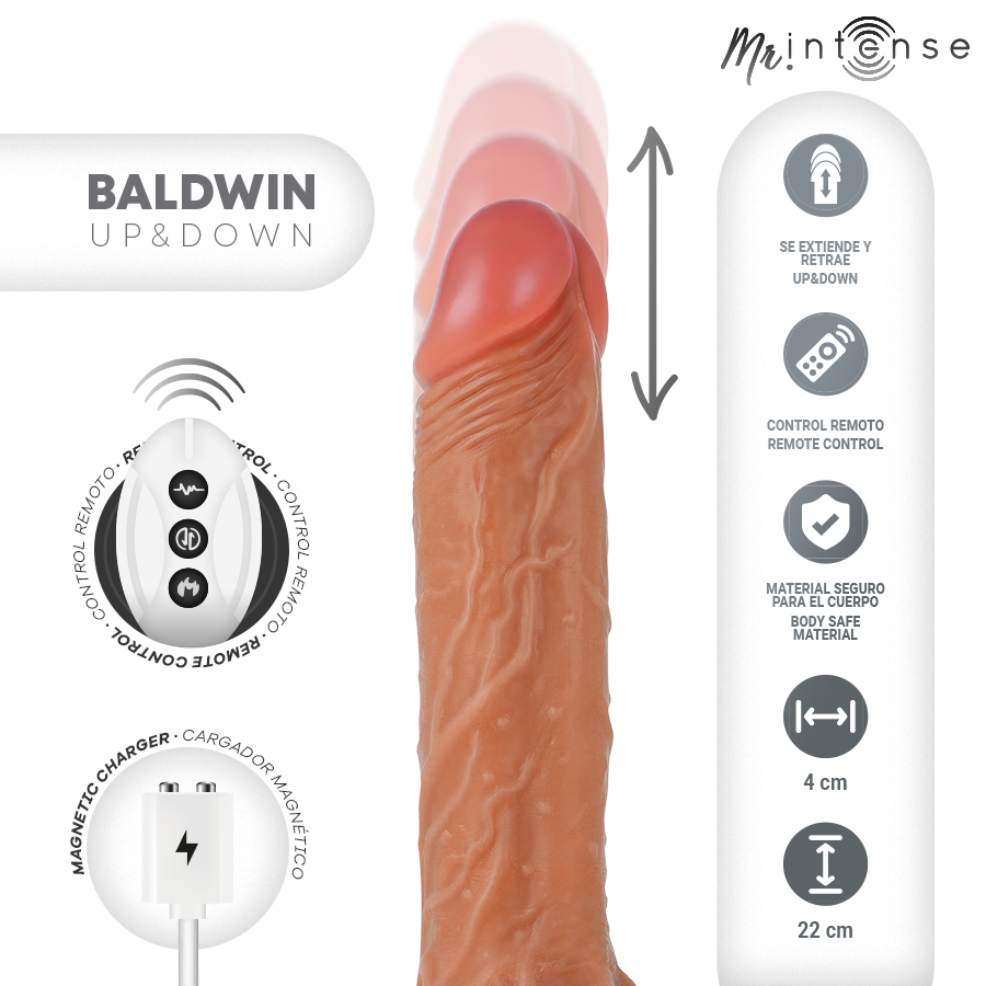 Mr. Intense - Mr. Baldwin - Realistischer Penis mit Fernbedienung